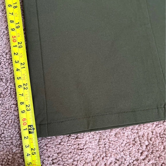 Hala High Rise Cargo Pants Olive Green Wide Leg Cropped Women's Size L - Picture 7 of 10